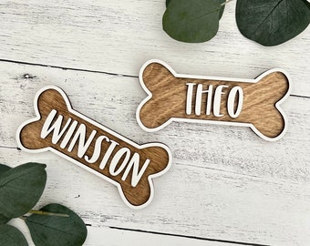 Personalized Dog Name Magnet // Custom Wooden Dog Magnet // Personalized Pet Accessory // Dog Lover Gift // Dog Name Magnet For Refrigerator