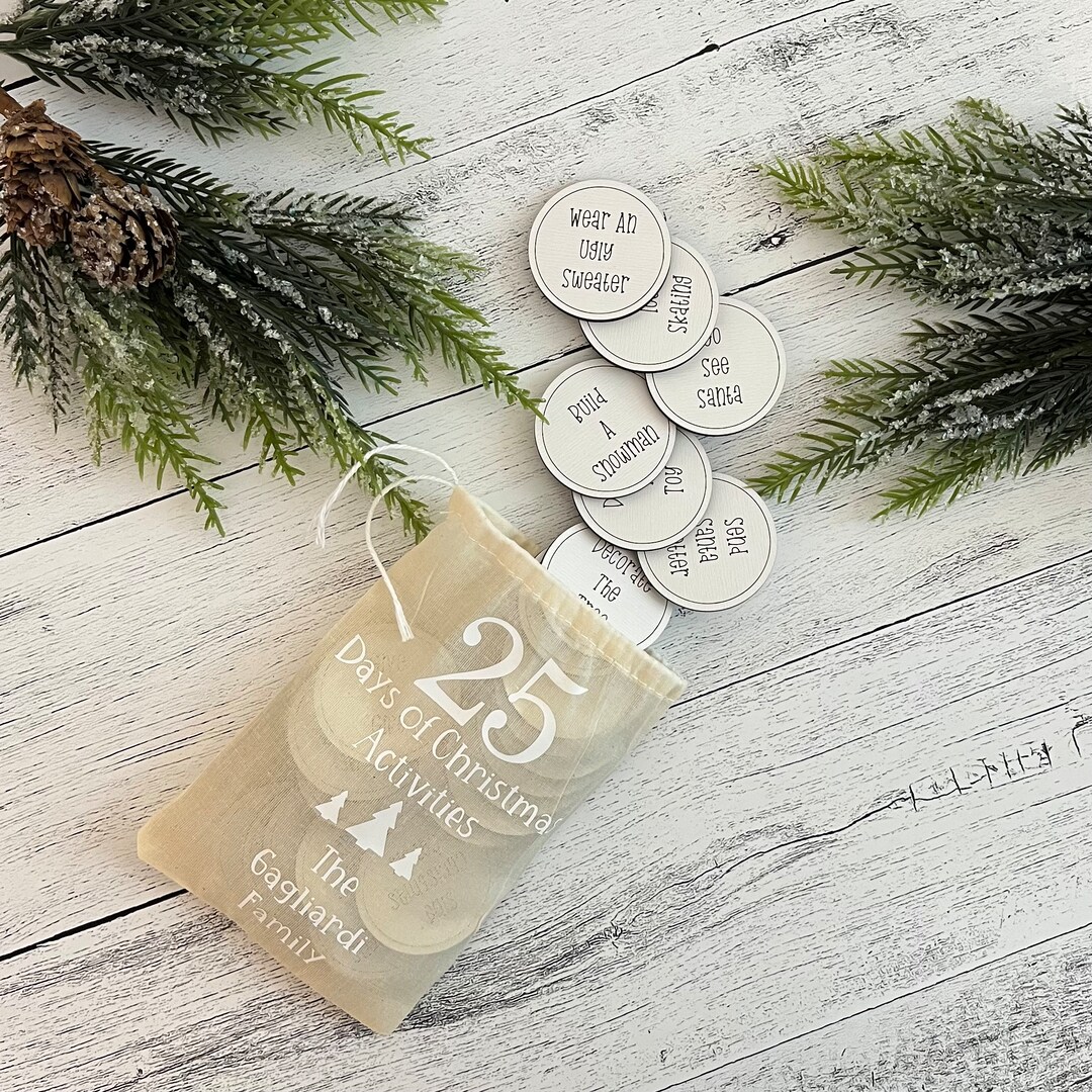Advent Calendar Tokens // Kid's Christmas Activity Coins // Countdown