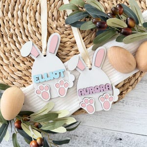 Personalized Egg Easter Basket Tag // Custom Name Easter Tag // Easter Gift For Kids // Easter Basket Stuffers // Easter Bunny Basket Tag