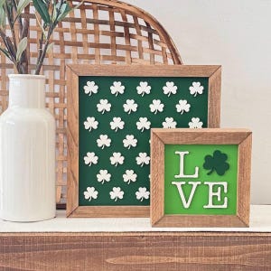 St. Patrick&#39;s Day Schild // Holzschild Holzrahmen // St. Patrick&#39;s Day Regal Dekor // St. Patrick&#39;s Day Regal Dekor // Tablett Dekor