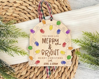 Kid's Christmas DIY Christmas Ornament // DIY Finger Painting Christmas Craft // Paint Your Own Ornament // Personalized Christmas Ornament