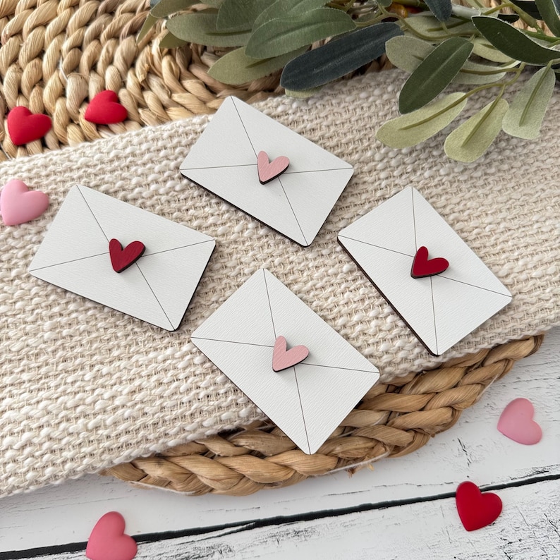 Mini Valentine Envelopes Decor // Tiered Tray Bowl Filler // Valentine ...