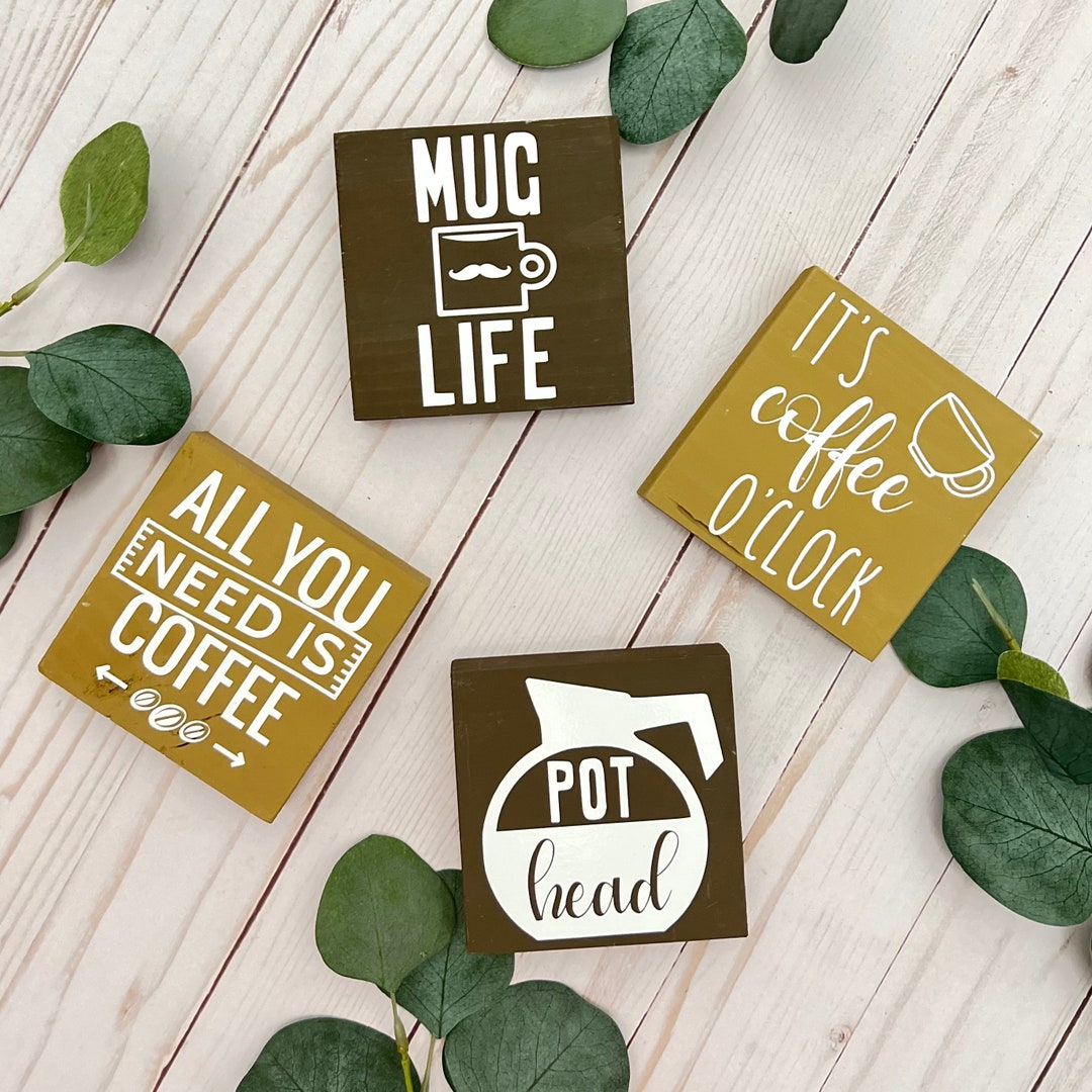 Tier Signs Tier Tray Signs // Coffee Themed Tier Tray Signs // Coffee Themed Signs ...
