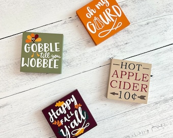 Tier Tray Signs // Fall Signs // Fall Decor // Tiered Tray Decor // Seasonal // Autumn Tiered Tray Decor