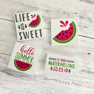 Tiered Tray Signs // Watermelon Themed Signs // Wood Sign // Tiered Tray Decor // Summer Decor // Watermelon Themed Summer Shelf Sitter Sign