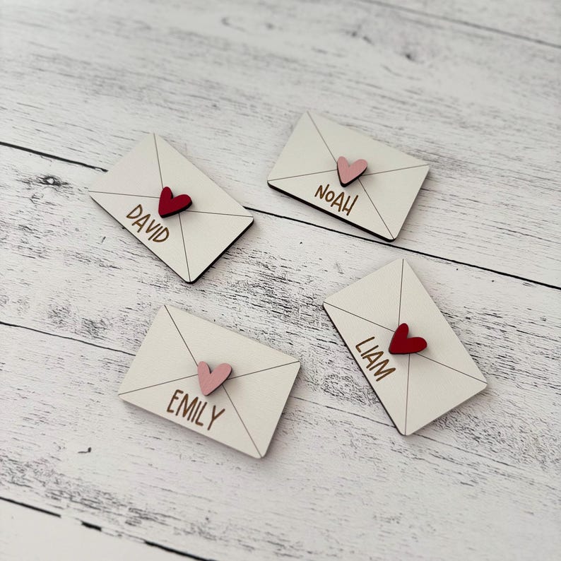 Personalized Mini Valentine Envelopes Decor // Tiered Tray Bowl Filler ...