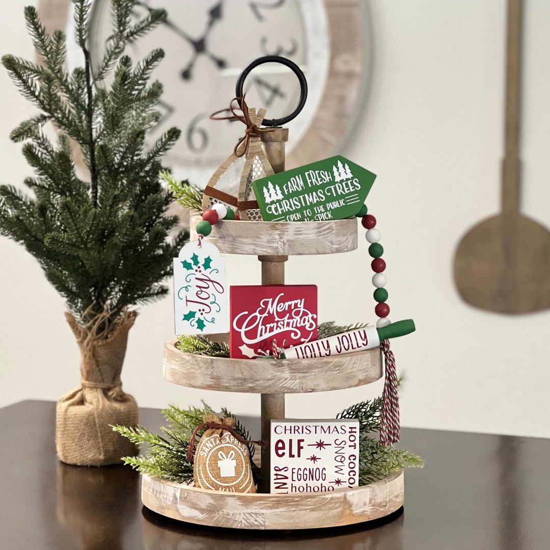 BUNDLE // Classic Christmas Tier Tray Decor // Christmas Signs // Tier