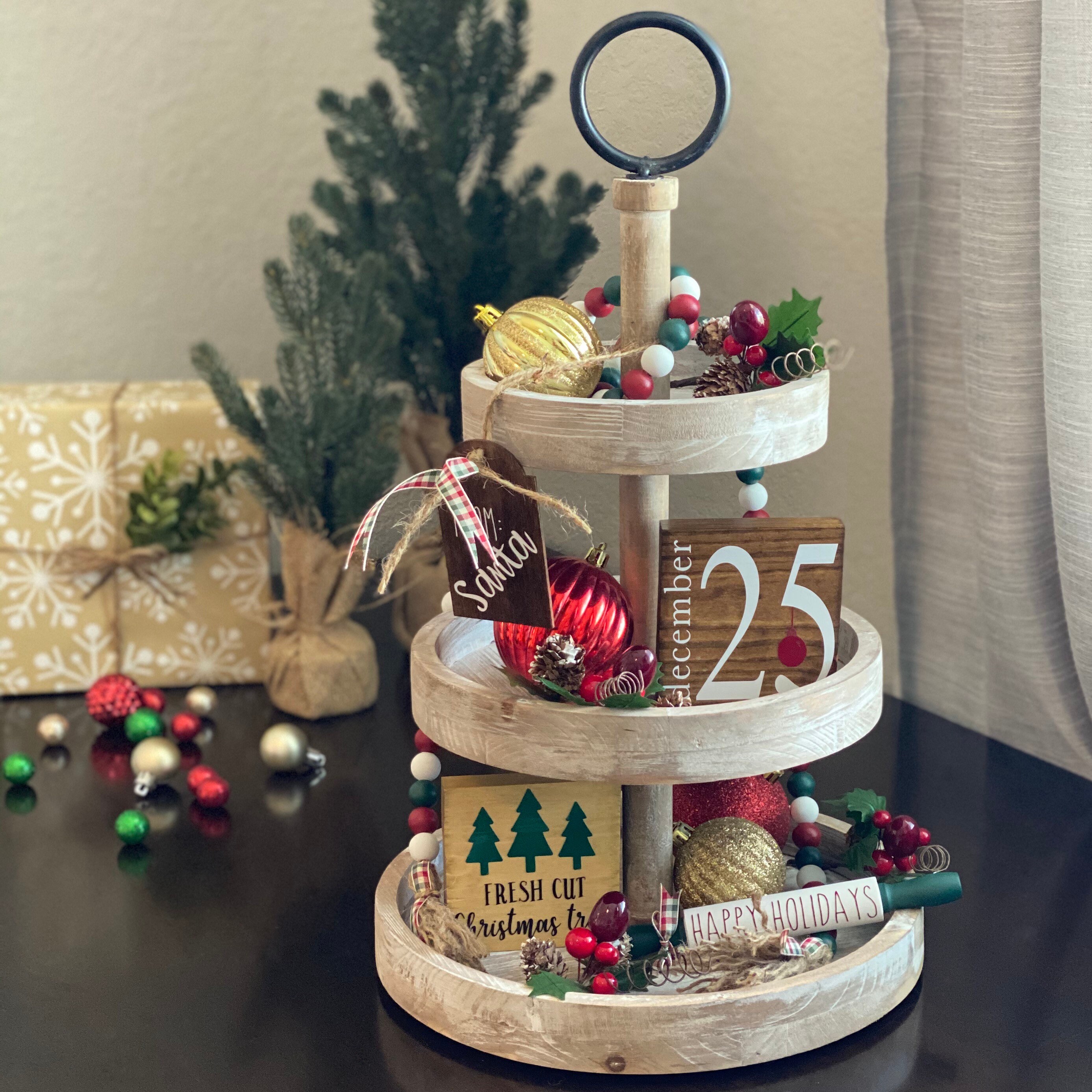 Tier Signs Tier Tray Signs // Christmas Signs // Christmas Decor // Wood Signs ...