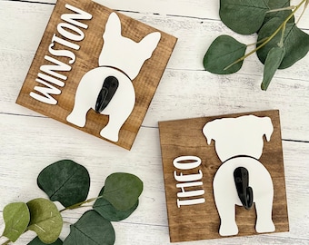 Personalized Dog Butt Leash Holder // Custom Dog Name Leash Hook // Personalized Pet Leash Hook // Dog Butt Leash Hanger // Dog Lover Gift