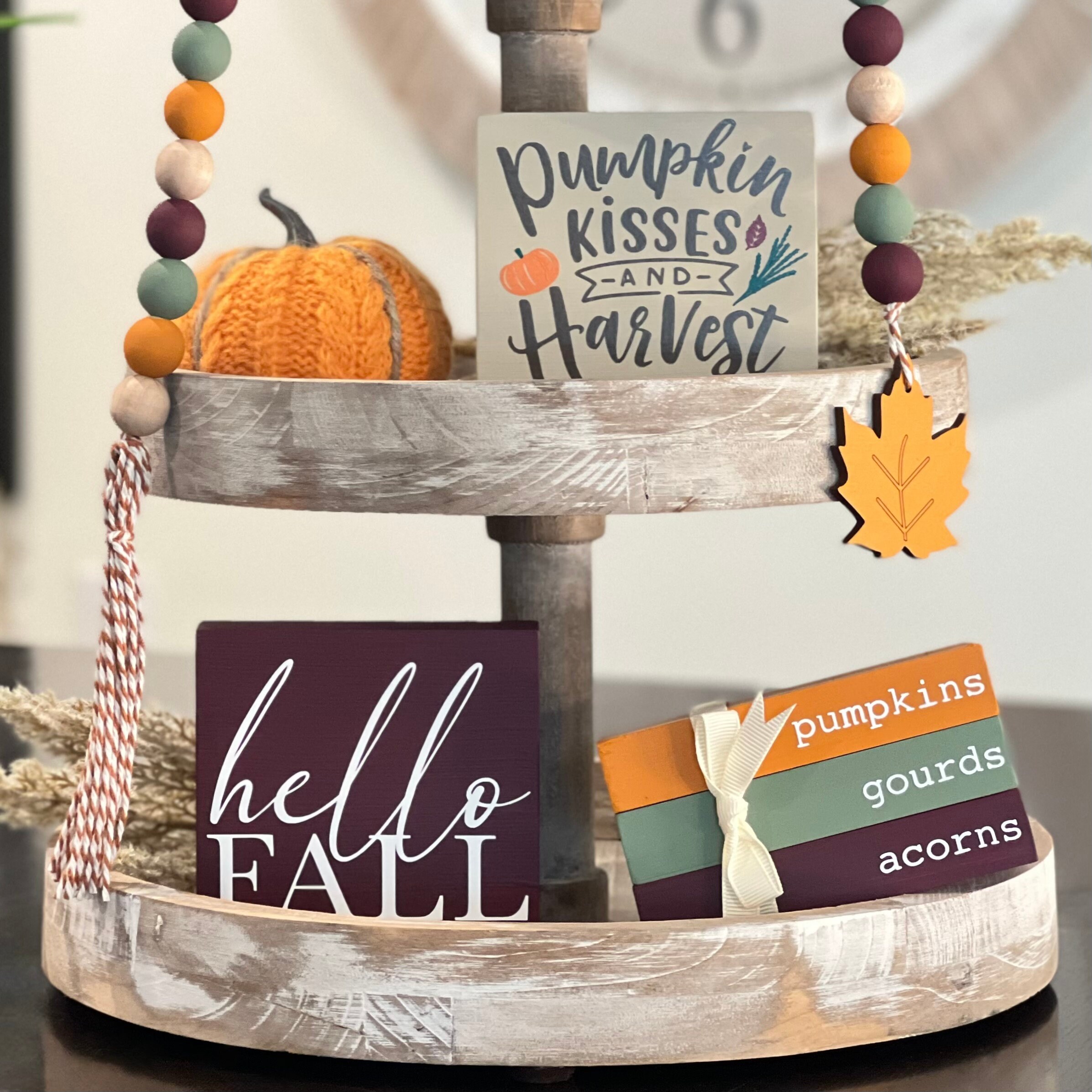 Tier Signs Tier Tray Signs // Fall Signs // Fall Decor // Tiered Tray Decor ...
