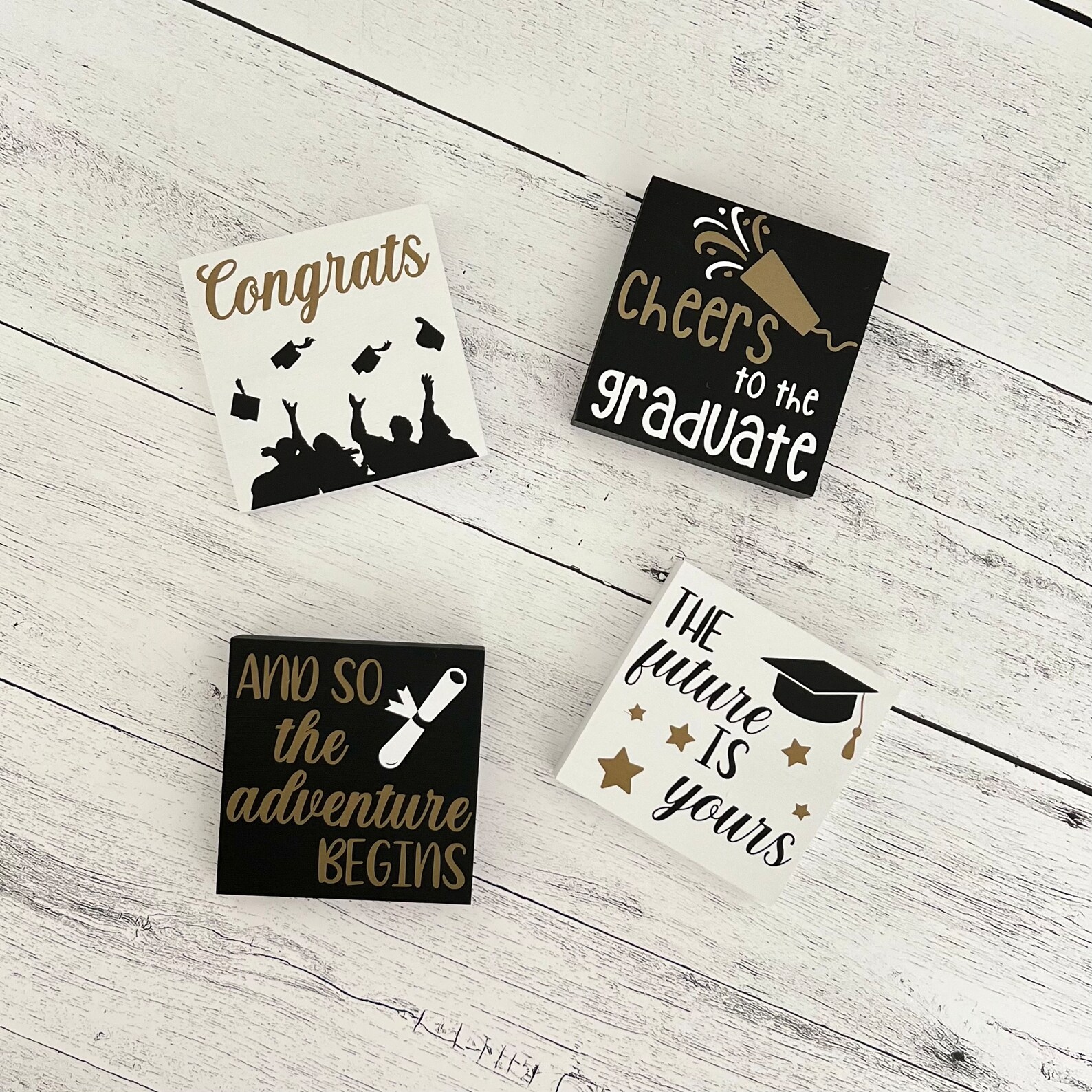 Tier Signs Tier Tray Signs // Graduation Themed Signs // Graduation Decor ...