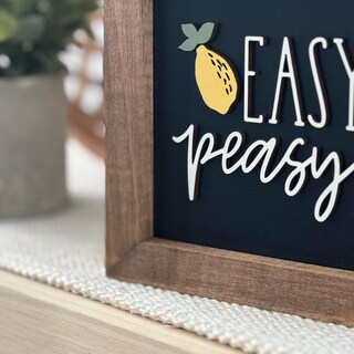 Cartello In Legno Decorativo Limone Stile Fattoria - 76x38 Cm - Decorazione Parete Cucina