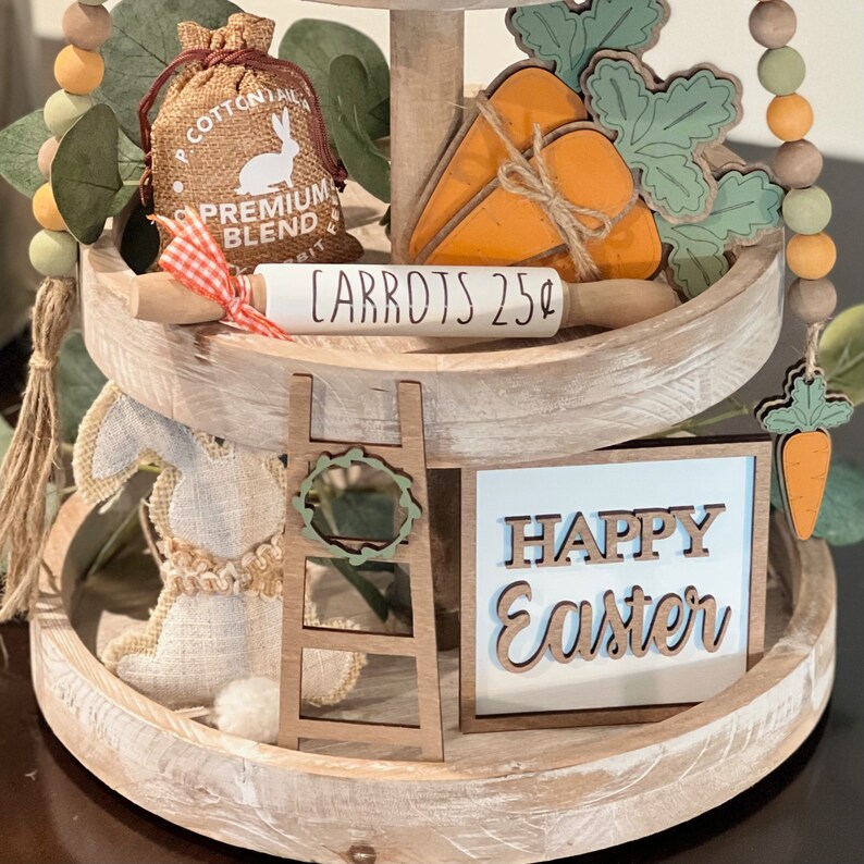 BUNDLE // Classic Easter Tier Tray Decor // Easter Signs // Etsy