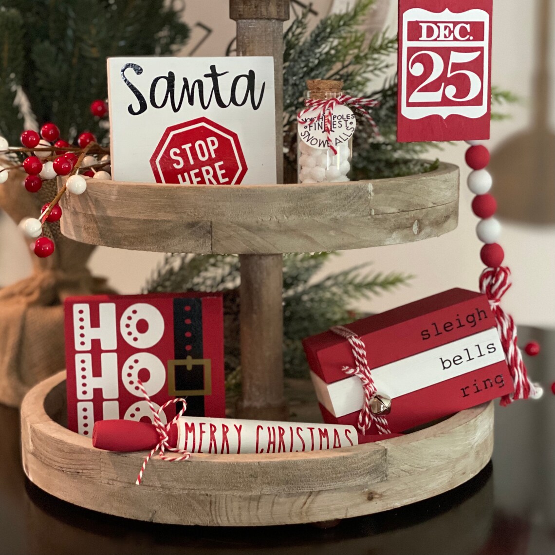 Tier Signs Tier Tray Signs // Christmas Signs // Christmas Decor // Wood Signs ...