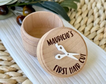 First Haircut Keepsake Box // Custom Engraved Wooden Keepsake Box // Kids First Haircut // Personalized Keepsake Box // First Haircut Box