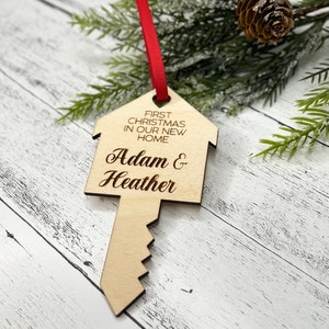 New Home Owner Christmas Tree Ornament // Personalized Ornament // Engraved Ornament // Christmas Tree Decor // Custom Christmas Ornament image 2