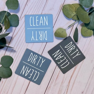 Clean Dirty Dishwasher Magnet // Farmhouse Dishwasher Magnet // Wood Dishwasher Magnet // Farmhouse Kitchen Decor // Customizable