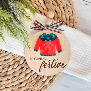 Weihnachten Pullover Ornament, 60er Jahre, Vintage, Nostalgische Weihnachtsschmuck, Hässliche Pullover, Weihnachten Ornamente
