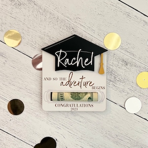 Tarjeta de dinero de graduación // Regalo de graduación // Tarjeta de graduación // Portamonedas // Graduación de secundaria // Graduación universitaria