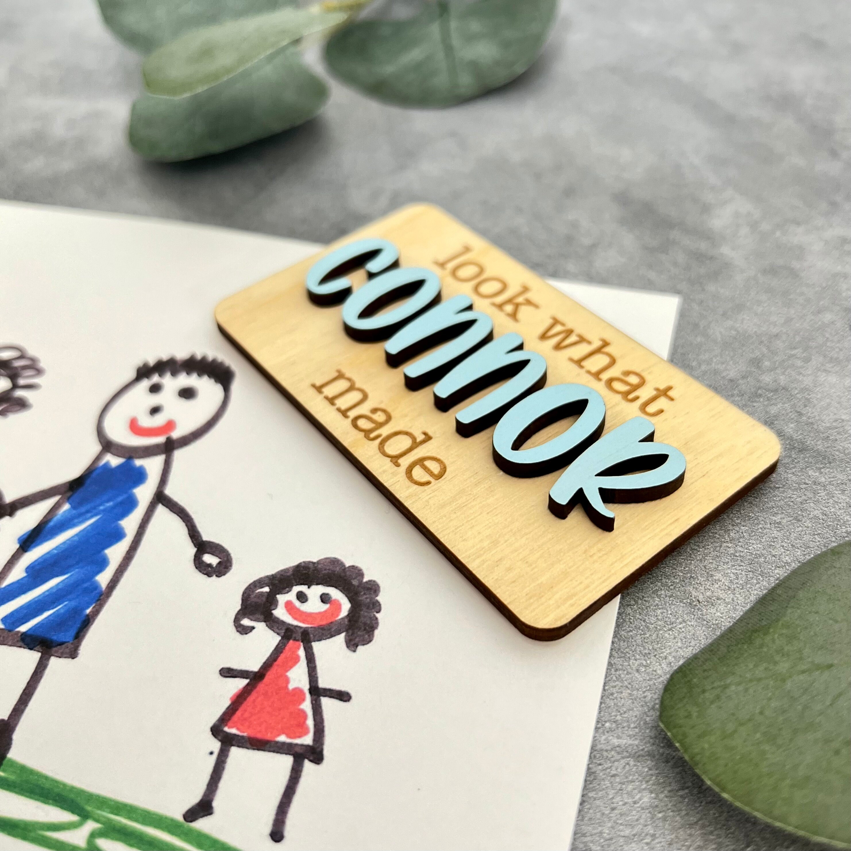Personalized Look What I Made Magnet // Kid's Artwork Refrigerator ...