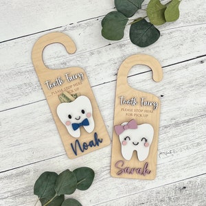 Tooth Fairy Door Hanger // Personalized Tooth Fairy Door Hanger // Tooth Fairy Money Holder // Custom Tooth Fairy Door Hanger // Door Hanger