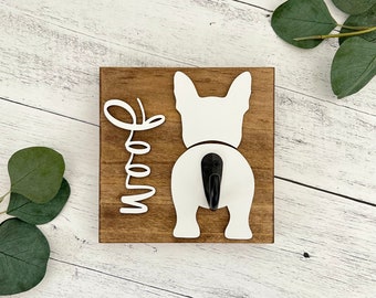 Custom Dog Butt Leash Holder // Custom Dog Silhouette Leash Hook // Personalized Pet Leash Hook // Dog Butt Leash Hanger // Dog Lover Gift