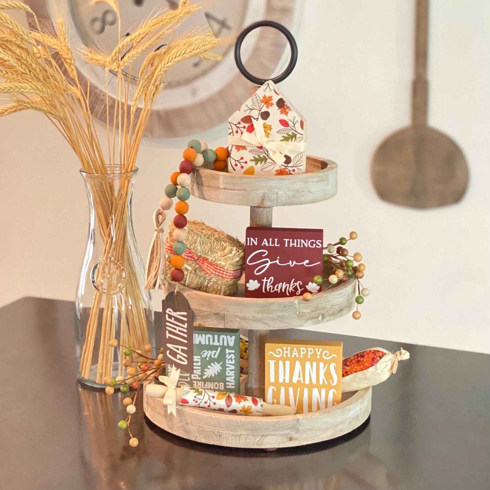 Tier Signs Thanksgiving Tier Tray Signs // Thanksgiving Signs // Fall Tiered Tray ...