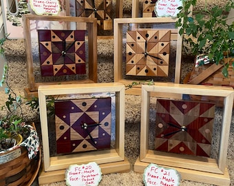 Quilt Face Clocks Handmade in USA