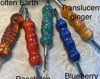 Handmade acrylic double ended seam ripper