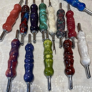 Handmade acrylic double ended seam ripper