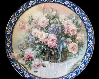 VINTAGE Lena Liu Rozen Plaat