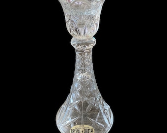 VINTAGE Crystal Single Head Candlestick
