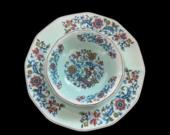 VINTAGE Adams Kom en Plate Set