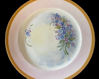 VINTAGE GDA Frankrijk Druiven Bloemen Plaat