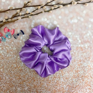 JUMBO scrunchie oversized Scrunchie large Scrunchie hair tie hair accessories - purple satin hair Scrunchie