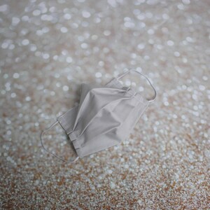 Double layered 100% premium cotton face mask with filter pocket solid gray/light gray/elephant gray face mask