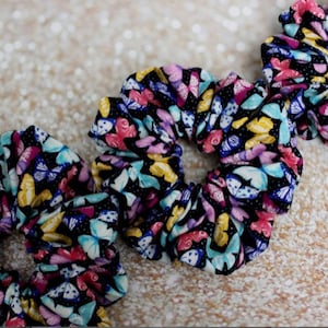 Butterflies scrunchie butterfly scrunchie hair ties gift for her gift ideas
