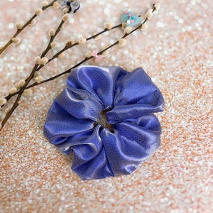 JUMBO scrunchie oversized Scrunchie large Scrunchie hair tie hair accessories - metallic electric blue hair Scrunchie