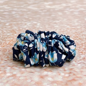 CHUBBY scrunchie thick navy blue floral hair scrunchies hair accessories hair tie