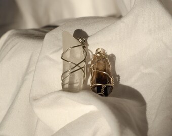 Draht Gewickelt Crystal Point Anhänger | Crystal Halskette, Crystal Anhänger, Wire Wrapped Crystal, einsame Wildblumen co, Kristallspitze