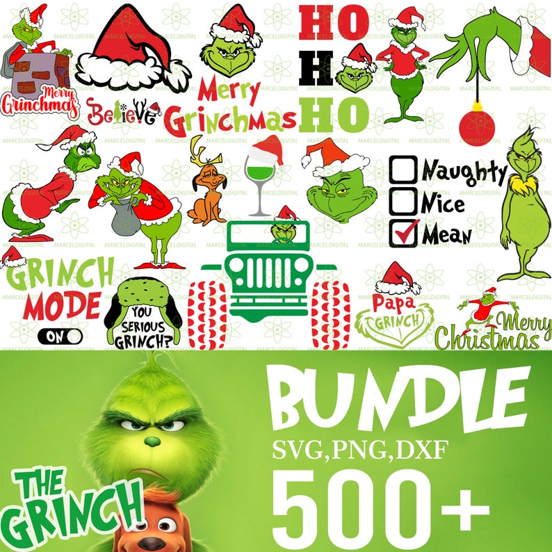 Download Grinch Bundle svg Grinch svg | Etsy