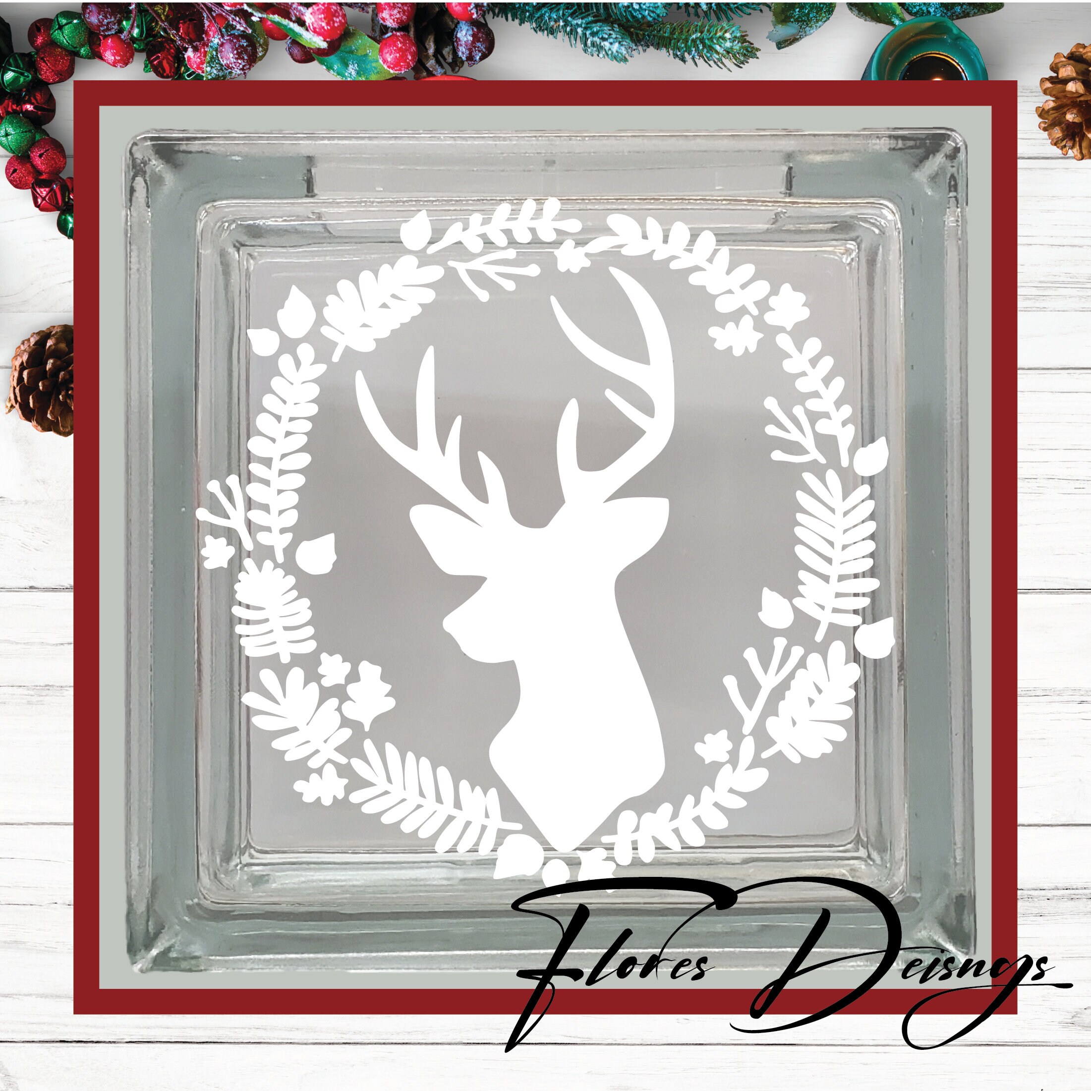 Christmas Glass Block Decals Vinyl Decals for Glass Blocks DIY Etsy