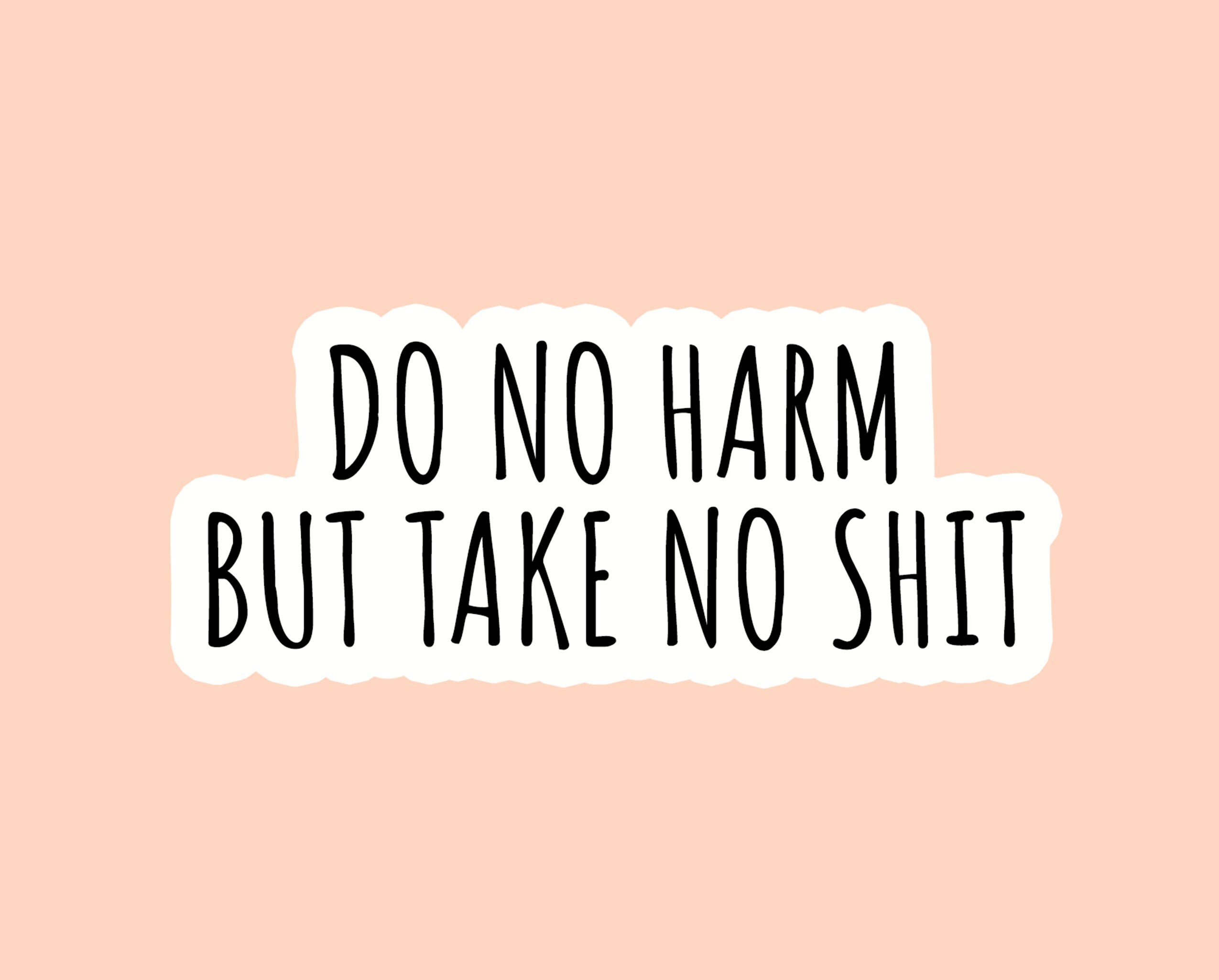 Do No Harm Vinyl Sicker Quote Sticker Saying Stickers Etsy