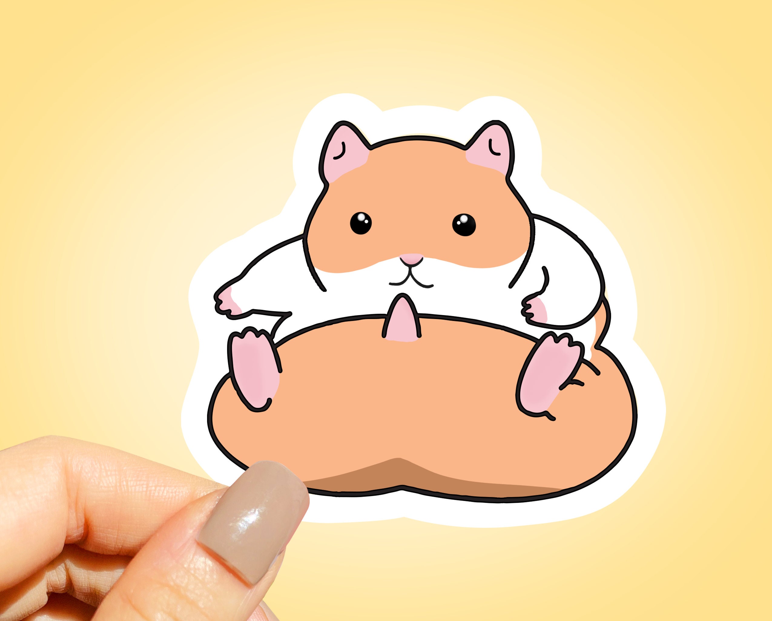 Cute Hamster Sticker Cute Stickers Best Friend Gift Funny | Etsy