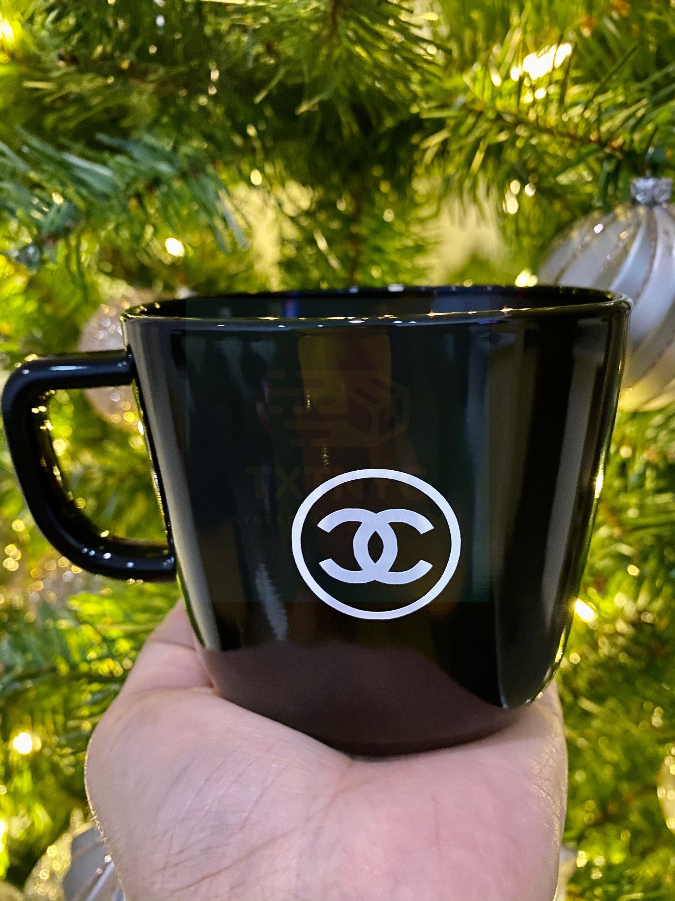 Black Chanel Coffee Mug - Etsy Norway