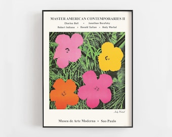 Andy Warhol Flowers Etsy Andy Warhol Flowers Etsy