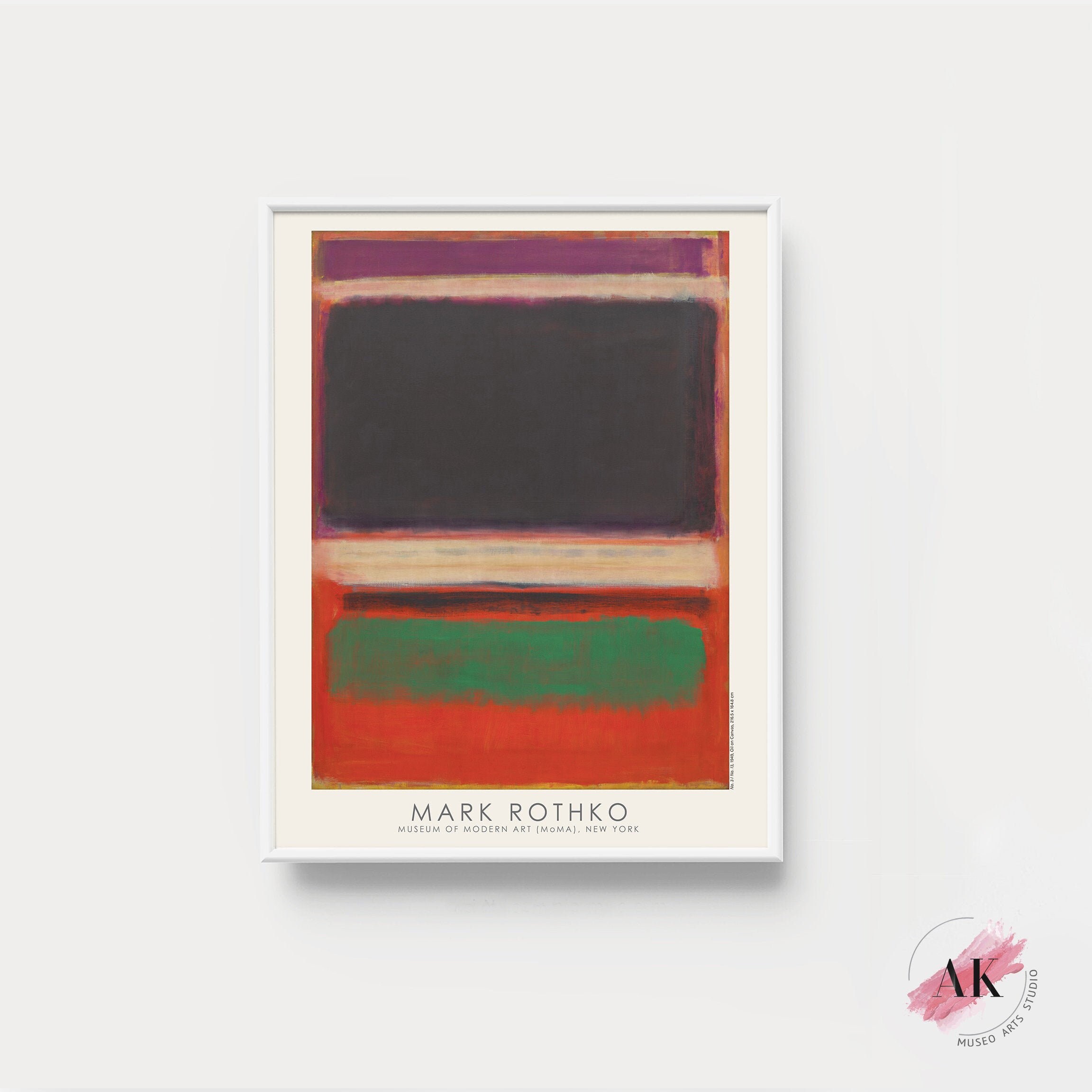 Mark Rothko Art Exhibition Poster Rothko Art Print Modern Etsy Uk