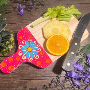 Alebrije Painted cutting board, Rustic cutting board, Small cutting board, Wood chopping board, Chesse serving board