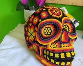 Wixarika art Huichol art Indigenous art Mexican art Mexican handicrafts Art sculpture Beaded art Human Skull