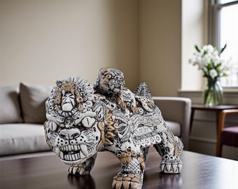 化石ジャガーの彫刻 - Etsy 日本